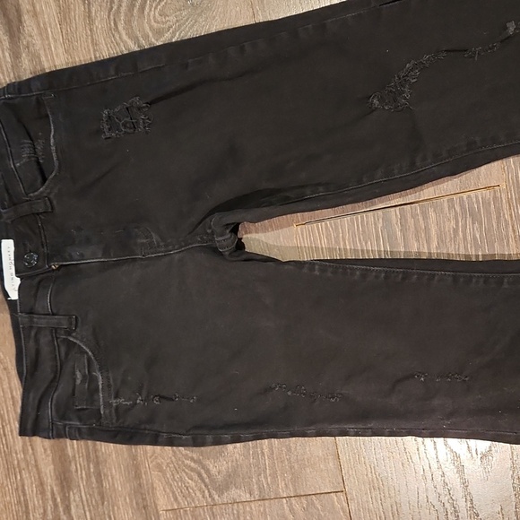 ❤️ FLYING MONKEY SPLIT HEM DISTRESSED CROP FLARE JEANS, 4 (27) - Picture 2 of 7